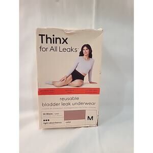 Thinx For All Leaks Underwear Reusable Hi-Waist Light Absorbency Size M